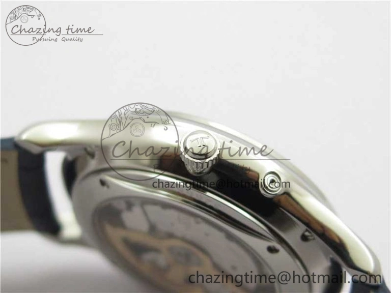 Functional Master Ultra Thin Réserve de Marche SS ZF 1:1 Best Edition Blue Dial on Blue Leather Strap A938 V 7445