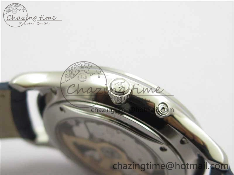 Functional Master Ultra Thin Réserve de Marche SS ZF 1:1 Best Edition Blue Dial on Blue Leather Strap A938 V 7445