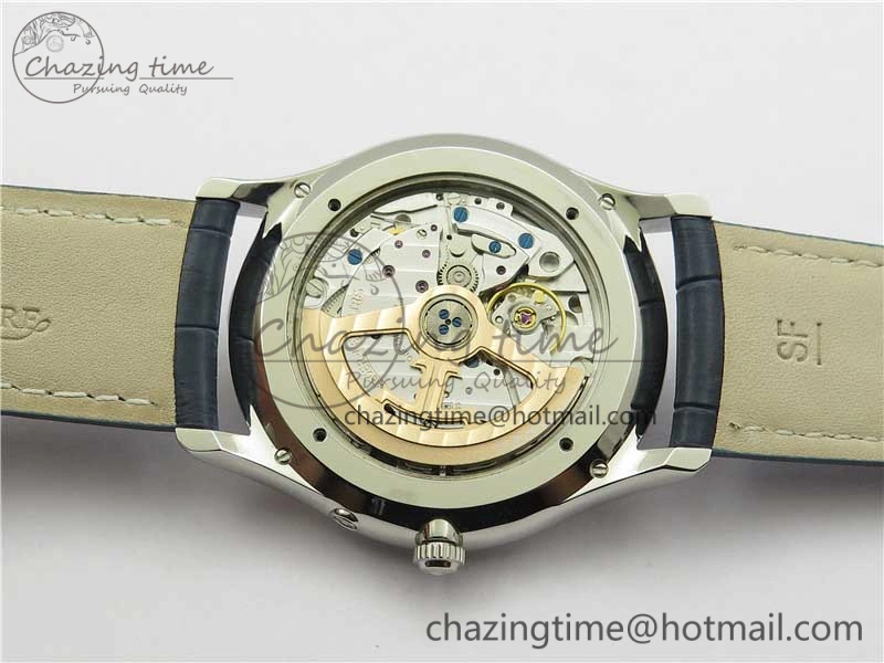 Functional Master Ultra Thin Réserve de Marche SS ZF 1:1 Best Edition Blue Dial on Blue Leather Strap A938 V 7445