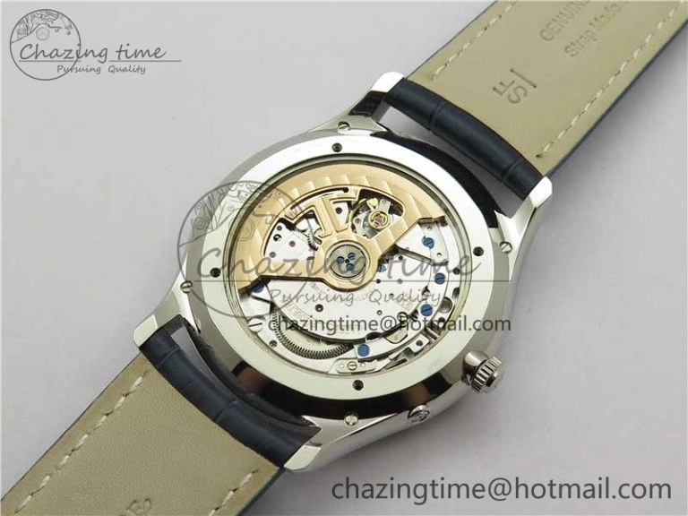 Functional Master Ultra Thin Réserve de Marche SS ZF 1:1 Best Edition Blue Dial on Blue Leather Strap A938 V 7445