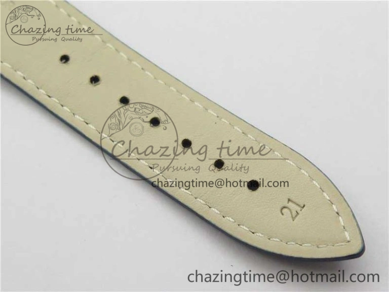 Functional Master Ultra Thin Réserve de Marche SS ZF 1:1 Best Edition Blue Dial on Blue Leather Strap A938 V 7445