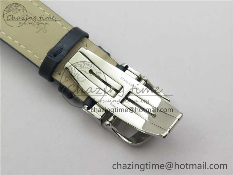 Functional Master Ultra Thin Réserve de Marche SS ZF 1:1 Best Edition Blue Dial on Blue Leather Strap A938 V 7445