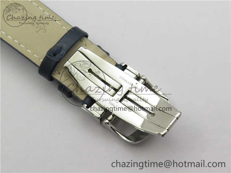 Functional Master Ultra Thin Réserve de Marche SS ZF 1:1 Best Edition Blue Dial on Blue Leather Strap A938 V 7445