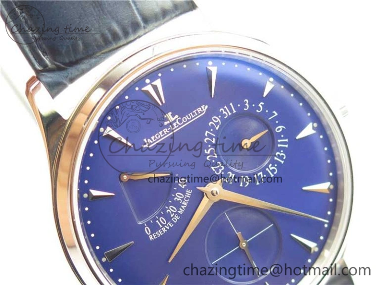 Functional Master Ultra Thin Réserve de Marche SS ZF 1:1 Best Edition Blue Dial on Blue Leather Strap A938 V 7445