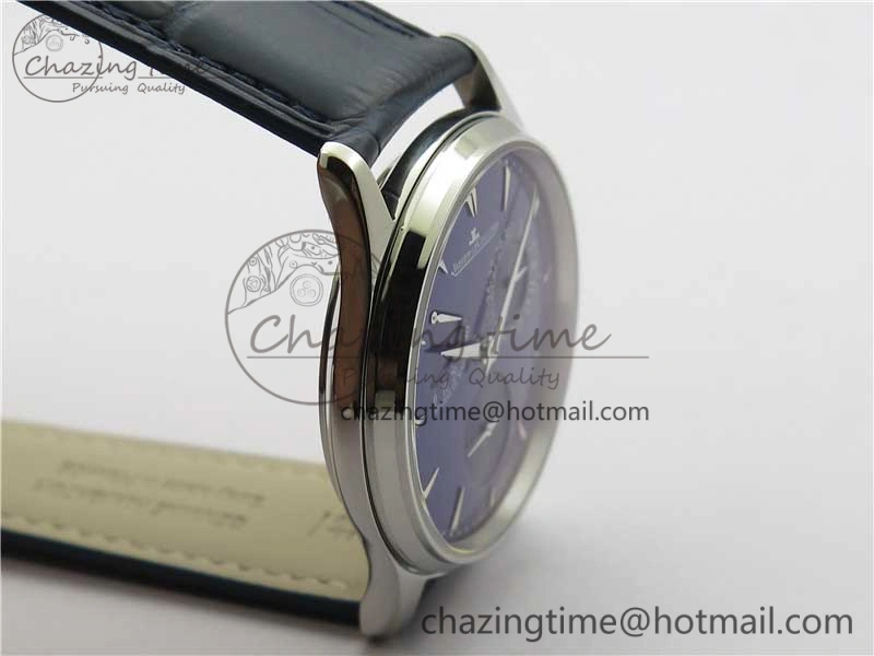 Functional Master Ultra Thin Réserve de Marche SS ZF 1:1 Best Edition Blue Dial on Blue Leather Strap A938 V 7445