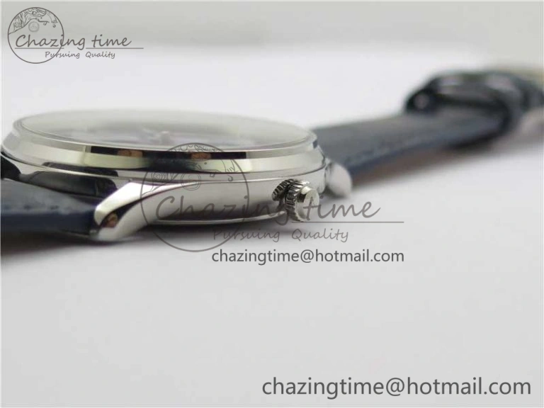 Functional Master Ultra Thin Réserve de Marche SS ZF 1:1 Best Edition Blue Dial on Blue Leather Strap A938 V 7445