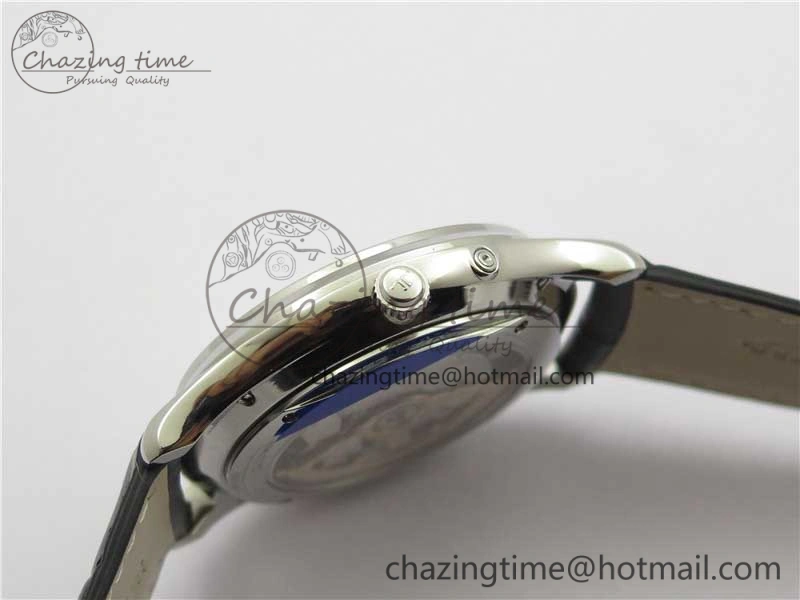 OnTrend Master Ultra Thin Réserve de Marche SS ZF 1:1 Best Edition White Dial on Black Leather Strap A938 V 7447