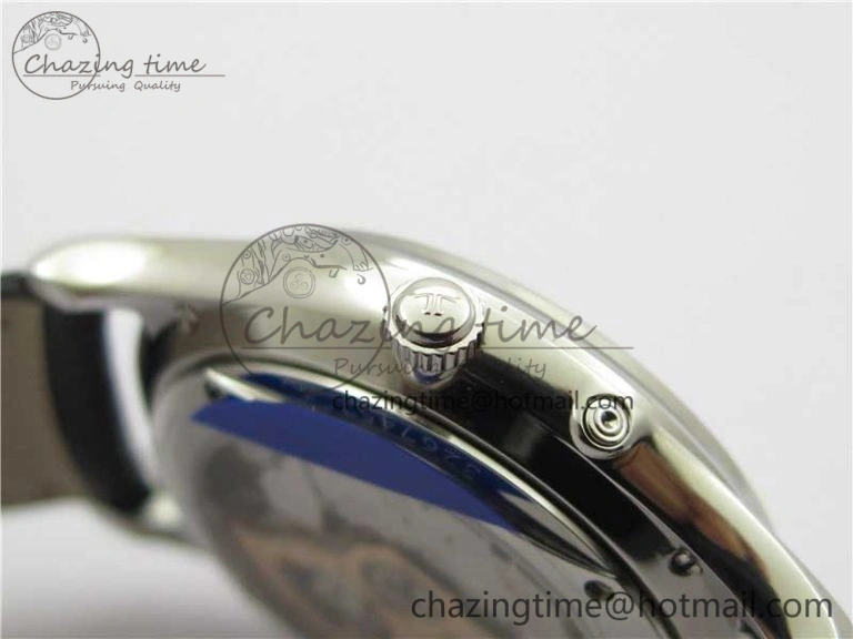 OnTrend Master Ultra Thin Réserve de Marche SS ZF 1:1 Best Edition White Dial on Black Leather Strap A938 V 7447
