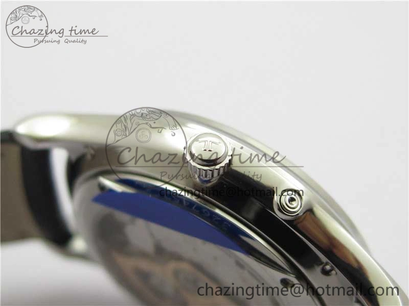 OnTrend Master Ultra Thin Réserve de Marche SS ZF 1:1 Best Edition White Dial on Black Leather Strap A938 V 7447