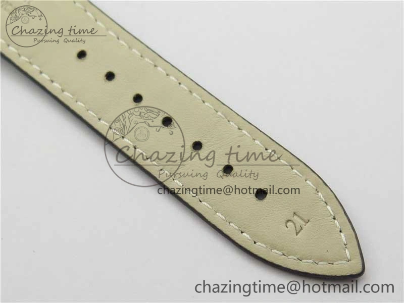 OnTrend Master Ultra Thin Réserve de Marche SS ZF 1:1 Best Edition White Dial on Black Leather Strap A938 V 7447