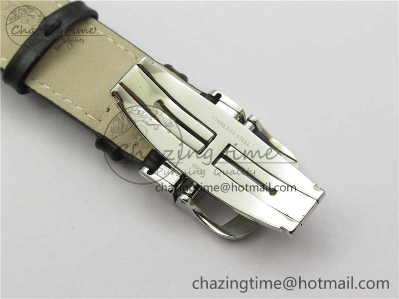 OnTrend Master Ultra Thin Réserve de Marche SS ZF 1:1 Best Edition White Dial on Black Leather Strap A938 V 7447