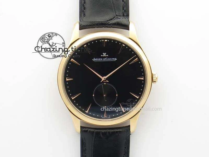 Modern Master Ultra Thin Small Second RG ZF 1:1 Best Edition Black Dial On Black Leather Strap A 7503