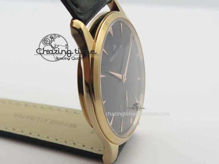 Modern Master Ultra Thin Small Second RG ZF 1:1 Best Edition Black Dial On Black Leather Strap A 7503