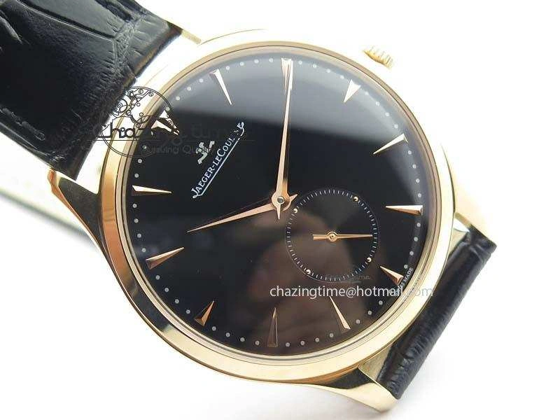 Modern Master Ultra Thin Small Second RG ZF 1:1 Best Edition Black Dial On Black Leather Strap A 7503