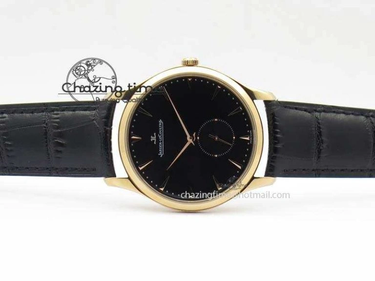 Modern Master Ultra Thin Small Second RG ZF 1:1 Best Edition Black Dial On Black Leather Strap A 7503