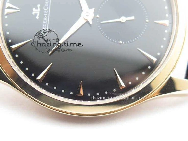 Modern Master Ultra Thin Small Second RG ZF 1:1 Best Edition Black Dial On Black Leather Strap A 7503