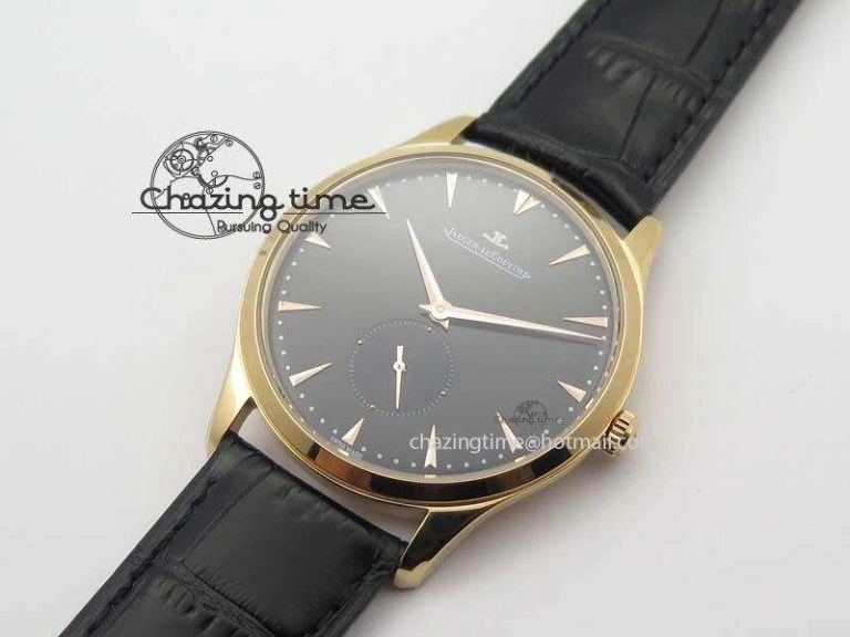 Modern Master Ultra Thin Small Second RG ZF 1:1 Best Edition Black Dial On Black Leather Strap A 7503