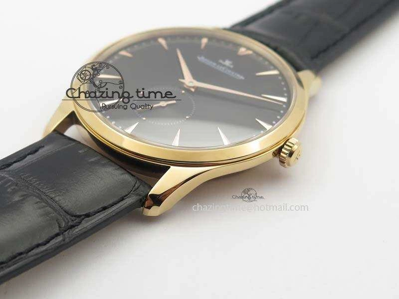 Modern Master Ultra Thin Small Second RG ZF 1:1 Best Edition Black Dial On Black Leather Strap A 7503