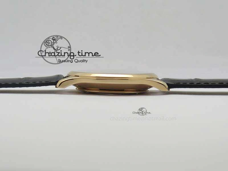 Modern Master Ultra Thin Small Second RG ZF 1:1 Best Edition Black Dial On Black Leather Strap A 7503