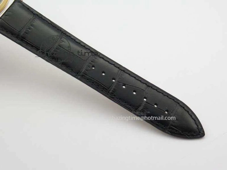 Modern Master Ultra Thin Small Second RG ZF 1:1 Best Edition Black Dial On Black Leather Strap A 7503