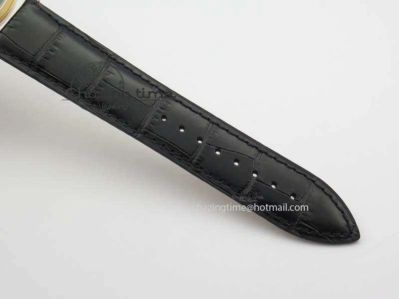 Modern Master Ultra Thin Small Second RG ZF 1:1 Best Edition Black Dial On Black Leather Strap A 7503