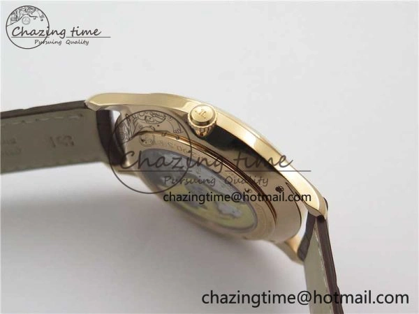Classic Master Ultra Thin Small Second RG ZF 1:1 Best Edition White Dial on Brown Leather Strap A 7439