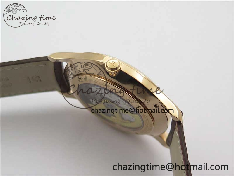Classic Master Ultra Thin Small Second RG ZF 1:1 Best Edition White Dial on Brown Leather Strap A 7439