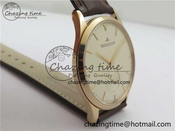 Classic Master Ultra Thin Small Second RG ZF 1:1 Best Edition White Dial on Brown Leather Strap A 7439