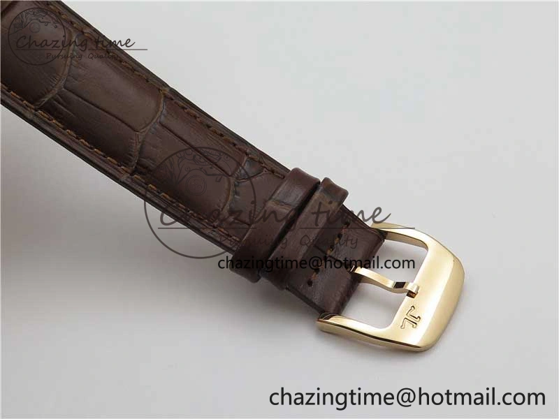 Classic Master Ultra Thin Small Second RG ZF 1:1 Best Edition White Dial on Brown Leather Strap A 7439