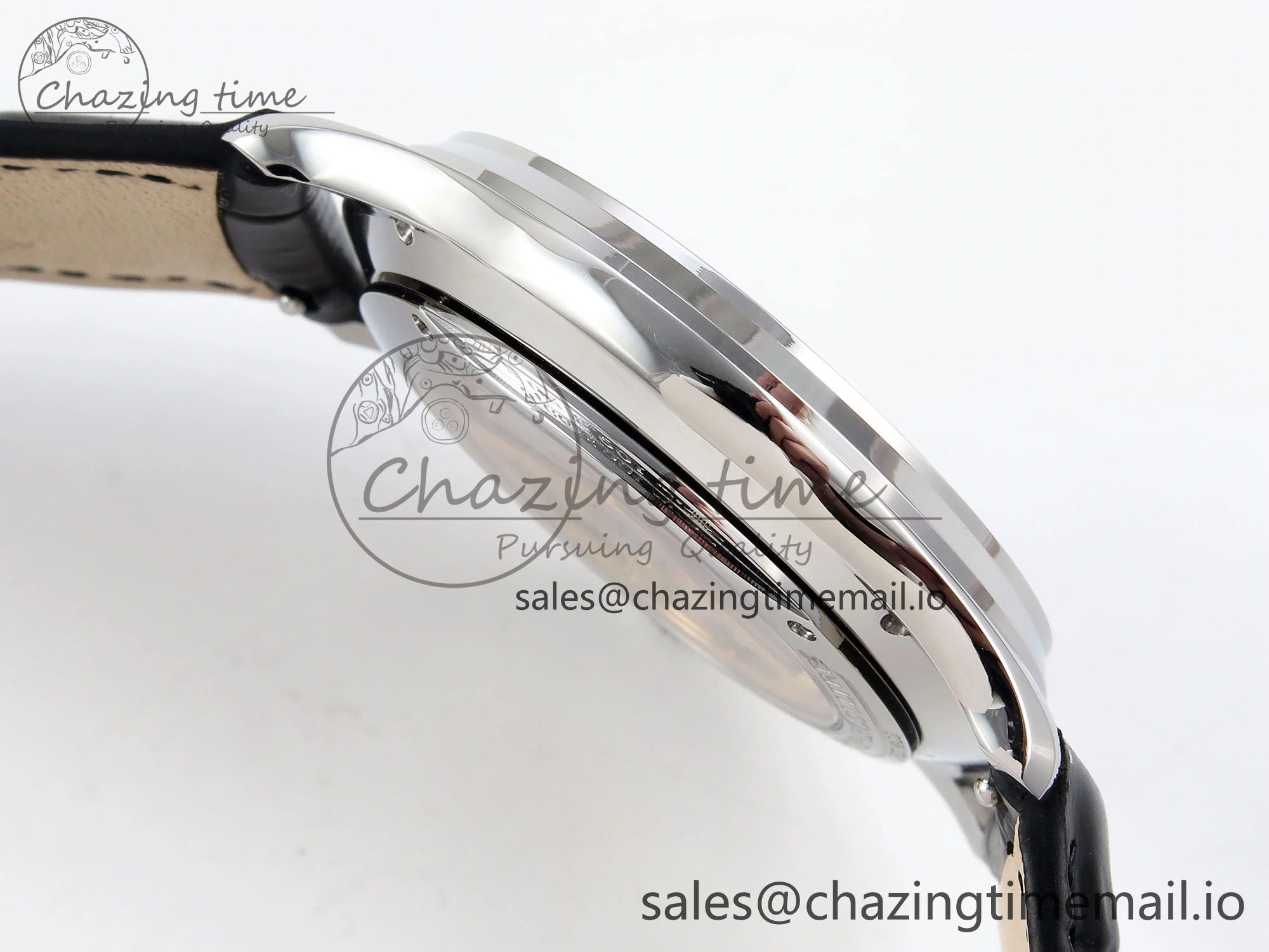Master Ultra Thin Small Second SS APSF 1:1 Best Edition White Dial on Black Leather Strap SA896 Super Clone Seasonal 7404