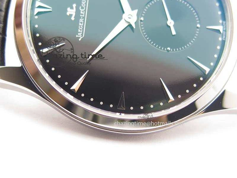 Master Ultra Thin Small Second SS ZF 1:1 Best Edition Black Dial On Black Leather Strap ZeroBulk 7502