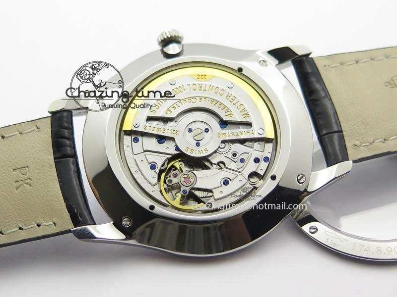 Master Ultra Thin Small Second SS ZF 1:1 Best Edition Black Dial On Black Leather Strap ZeroBulk 7502