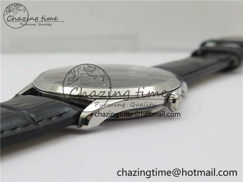 ModernLook Master Ultra Thin Small Second SS ZF 1:1 Best Edition Black Dial on Black Leather Strap A 7441
