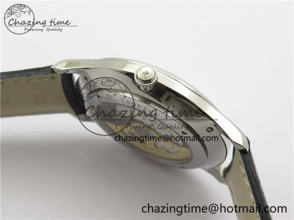 ModernLook Master Ultra Thin Small Second SS ZF 1:1 Best Edition Black Dial on Black Leather Strap A 7441