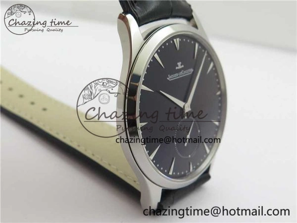 ModernLook Master Ultra Thin Small Second SS ZF 1:1 Best Edition Black Dial on Black Leather Strap A 7441