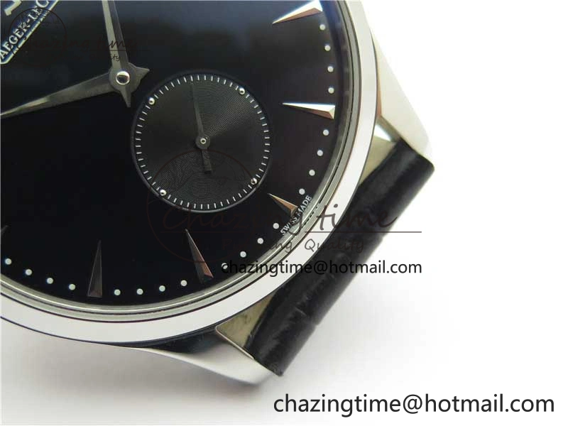 ModernLook Master Ultra Thin Small Second SS ZF 1:1 Best Edition Black Dial on Black Leather Strap A 7441