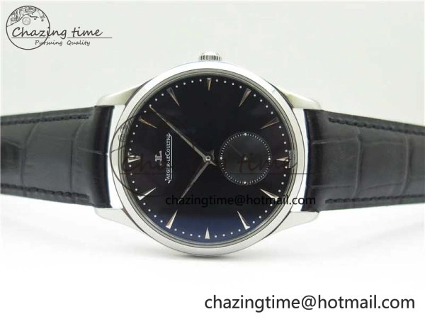 ModernLook Master Ultra Thin Small Second SS ZF 1:1 Best Edition Black Dial on Black Leather Strap A 7441
