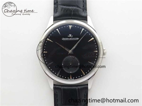ModernLook Master Ultra Thin Small Second SS ZF 1:1 Best Edition Black Dial on Black Leather Strap A 7441