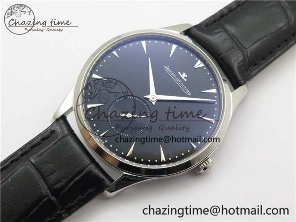 ModernLook Master Ultra Thin Small Second SS ZF 1:1 Best Edition Black Dial on Black Leather Strap A 7441