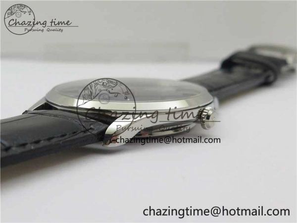 Master Ultra Thin Small Second SS ZF 1:1 Best Edition Blue Dial on Black Leather Strap A OdorResistant 7440