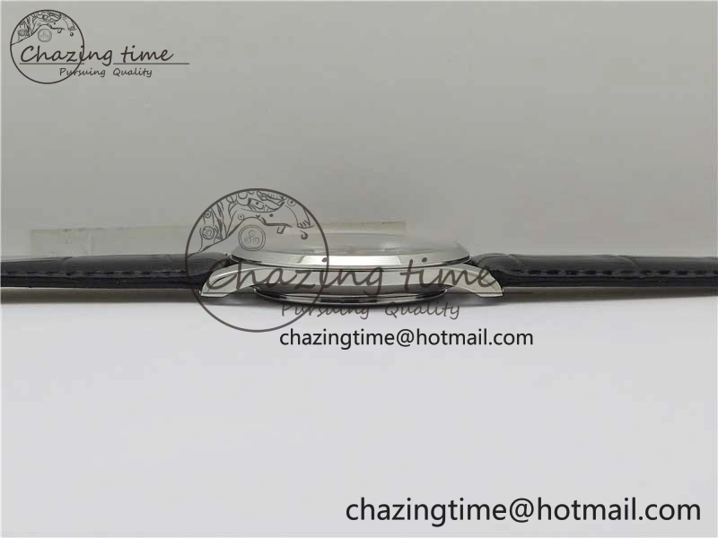 Master Ultra Thin Small Second SS ZF 1:1 Best Edition Blue Dial on Black Leather Strap A OdorResistant 7440