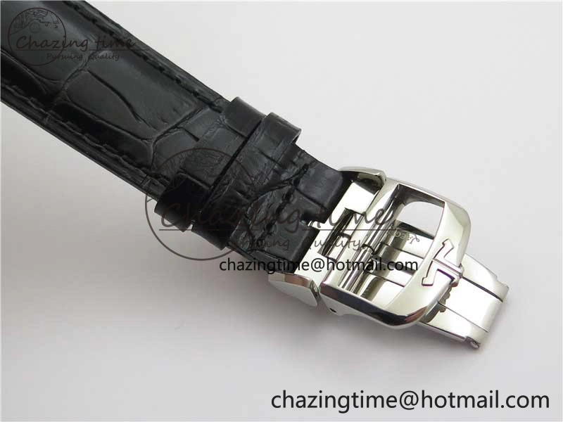 Master Ultra Thin Small Second SS ZF 1:1 Best Edition Blue Dial on Black Leather Strap A OdorResistant 7440