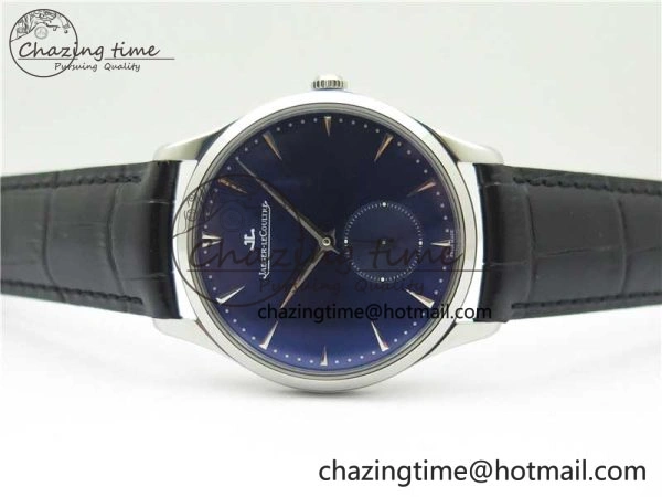 Master Ultra Thin Small Second SS ZF 1:1 Best Edition Blue Dial on Black Leather Strap A OdorResistant 7440