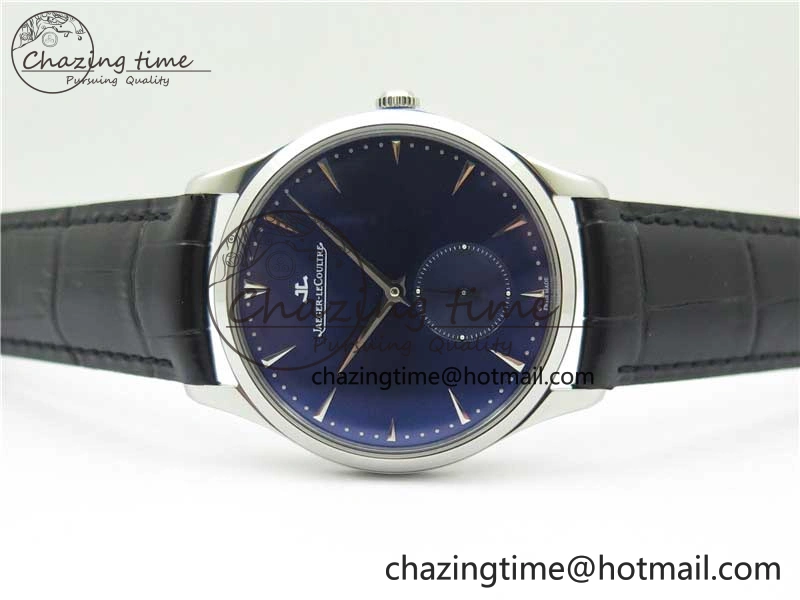 Master Ultra Thin Small Second SS ZF 1:1 Best Edition Blue Dial on Black Leather Strap A OdorResistant 7440