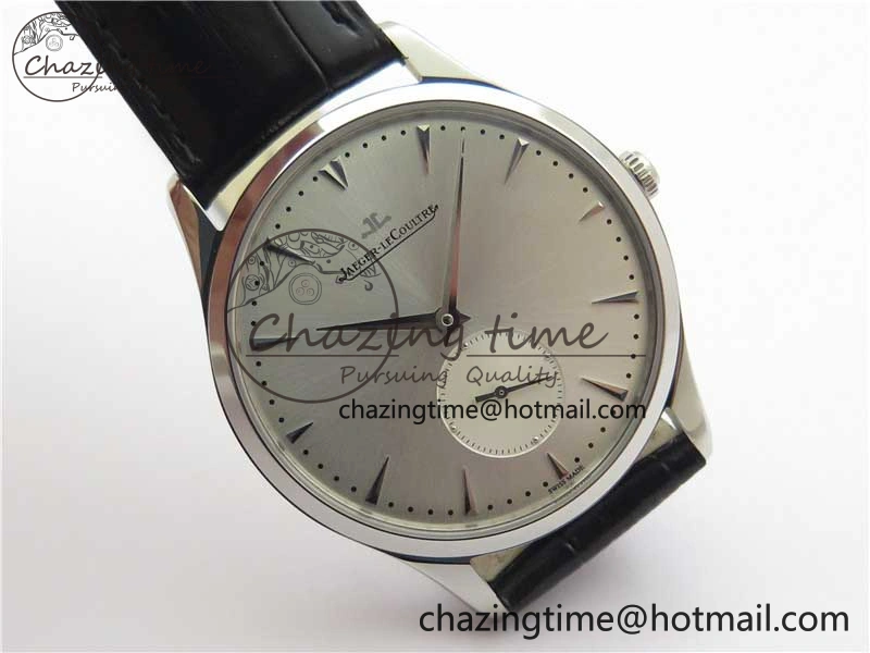 Upgraded Master Ultra Thin Small Second SS ZF 1:1 Best Edition White Dial on Black Leather Strap A 7442