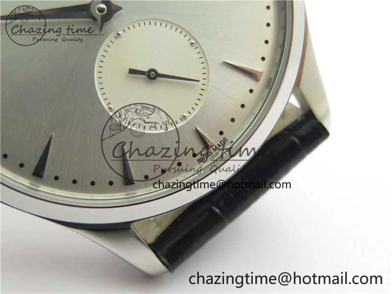 Upgraded Master Ultra Thin Small Second SS ZF 1:1 Best Edition White Dial on Black Leather Strap A 7442