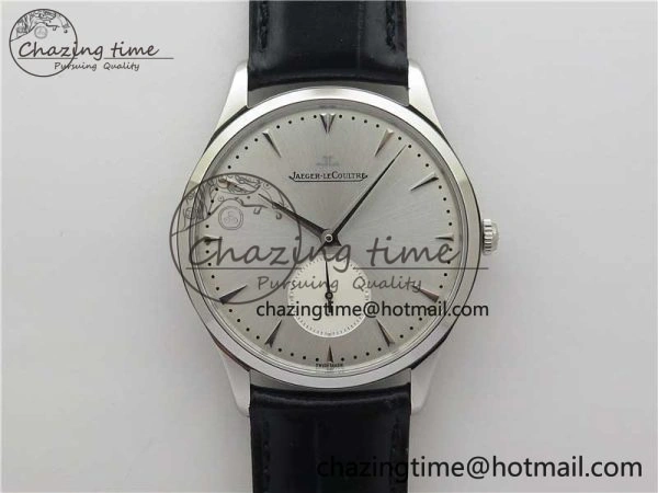 Upgraded Master Ultra Thin Small Second SS ZF 1:1 Best Edition White Dial on Black Leather Strap A 7442