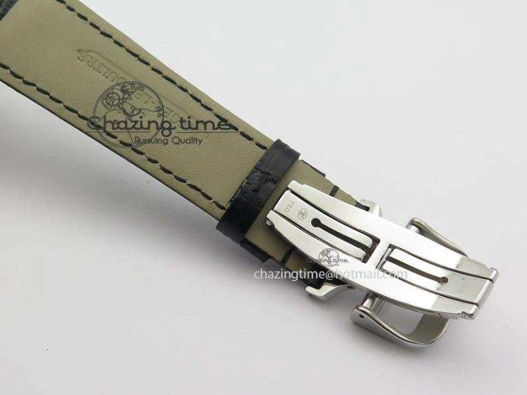 Master Ultra Thin Tourbillon SS Black Dial On Black Leather Strap Supportive 7505