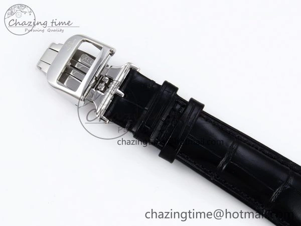 Upgraded Master Ultra Thin Tourbillon SS RMS Best Edition Blue Solar System Dial on Black Leather Strap 7407