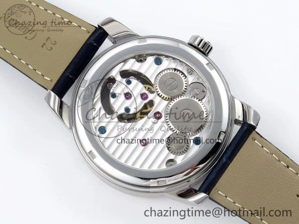 WrinkleFree Master Ultra Thin Tourbillon SS RMS Best Edition Blue Solar System Dial on Blue Leather Strap 7408